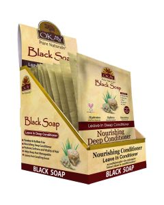 OKAY Pure Naturals African Black Soap Leave In Conditioner 1.25oz/1dz