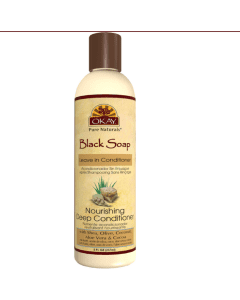 OKAY Pure Naturals African Black Soap Leave In Conditioner 8oz / 237ml