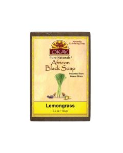 OKAY Pure Naturals African Black Soap Lemongrass 5.5oz / 156gr