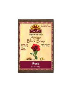 OKAY Pure Naturals African Black Soap Rose 5.5oz / 156gr