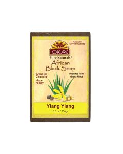 OKAY Pure Naturals African Black Soap Ylang Ylang 5.5oz / 156gr