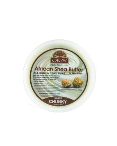 OKAY Pure Naturals African Shea Butter Jar Chunks White 10oz