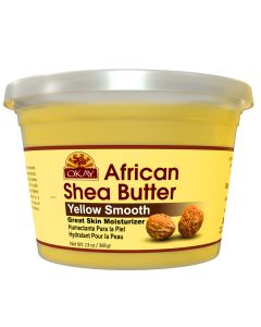 OKAY Pure Naturals African Shea Butter Jar Yellow 13oz