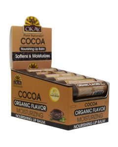 OKAY Pure Naturals Cocoa Butter Organic Flavored Lip Balm 0.15oz / 5g