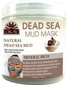 OKAY Pure Naturals Dead Sea Mud Mask Mineral Rich Mud 6.oz / 177ml - supplemynts.com