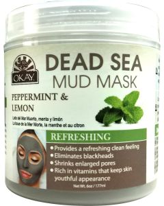 OKAY Pure Naturals Dead Sea Mud Mask Peppermint Lemon 6.oz / 177ml