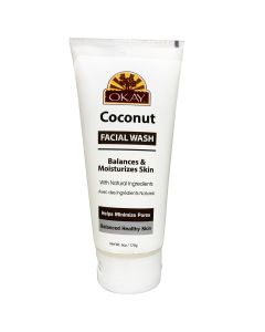 OKAY Pure Naturals Facial Wash Coconut Oil 6oz Balanced Skin - supplemynts.com