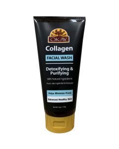 OKAY Pure Naturals Facial Wash Collagen 6oz Detoxifying - supplemynts.com