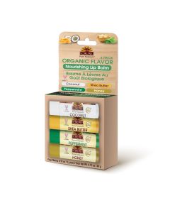 OKAY Pure Naturals Lip Balm Hanging 4pc Tube Pack Set