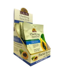 OKAY Pure Naturals Papaya Facial Scrub Clarifying 1.5oz / 43gr