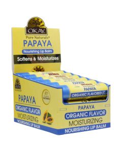 OKAY Pure Naturals Papaya Organic Flavored Lip Balm 0.15oz / 5g