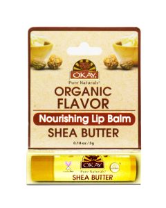OKAY Shea Butter Organic Flavored Carded Lip Balm 0.15oz / 5.g