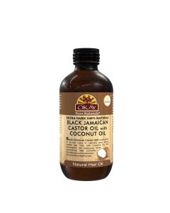 OKAY Xtra Dark Black Jamaican Castor Oil Coconut Oil 4oz / 118ml