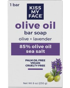 Olive Lavender Bar Soap 8 Oz Kiss My Face Palm Oil Free Vegan