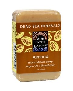 One With Nature Almond Soap Bar Dead Sea Minerals 7 Oz Argan Oil - supplemynts.com