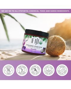 Organic Fiji Lavender Organic Raw Coconut Oil Infused Sugar Scrub 20oz
