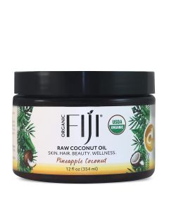 Organic Fiji Organic Raw Coconut Oil Whole Body Pineapple 12 Oz