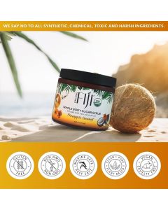 Organic Fiji Pineapple Organic Coconut Oil Infused Sugar Scrub 20 Oz - supplemynts.com