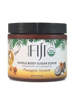 Organic Fiji Pineapple Organic Coconut Oil Infused Sugar Scrub 20 Oz - supplemynts.com