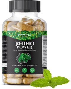 Phoenix Edge Rhino Power Horny Goat Weed Herbal Complex 60 Capsules - supplemynts.com