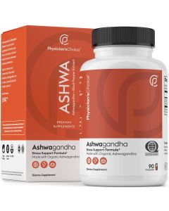Physician's Choice Ashwagandha Root Powder Stress Support 90 Capsule - supplemynts.com