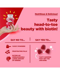 Phytoral Biotin Hair Nail Growth Cherry Flavored 60 Gummies - supplemynts.com