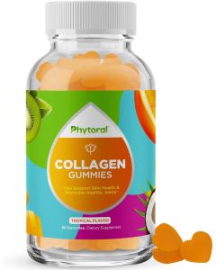 Phytoral Hydrolyzed Collagen Supplement Tropical Flavor 60 Gummies