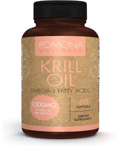 Pomona Wellness Krill Oil Omega 3 Fatty Acids 60 Softgels