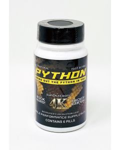 Python 4K Male Performance Supplement 6ct Bottle Pill - supplemynt.com