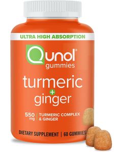 Qunol Turmeric Curcumin Complex 50g Ginger 550mg 60 Gummies - supplemynts.com