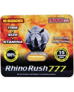 Rhino Rush 777 15000 Gold Male Enhancement Pill - supplemynts.com