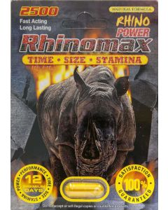 Rhinomax Rhino Power Pill 12 Premium Days 2500mg Male Enhancer - supplemynts.com