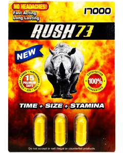 Rush 73 Gold 3 Pills Pack 17000 Male Enhancement Pill - supplemynts.com