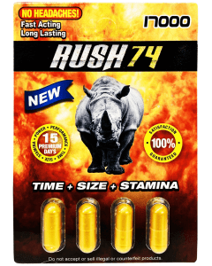 Rush 74 Gold 4 Pills Pack 17000 Male Enhancement Pill - supplemynts.com