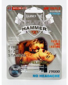 Silver Hammer 19000 Triple Maximum Power Male Enhancer Pill - supplemynts.com