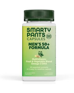 Smarty Pants Men's 50+ Formula Multivitamin 30 Veggie Capsules - supplemynts.com