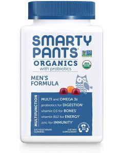 Smarty Pants Organics Men's Formula Multivitamin Probiotics 120 Gummy - supplemynts.com