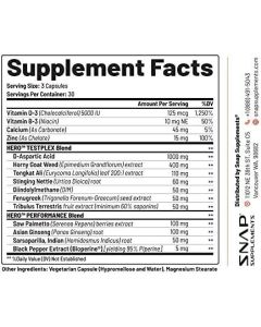 Snap Men 90 Capsules Testosterone Sexual Drive Booster Vegan - supplemynts.com
