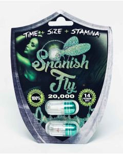 Spanish Fly 20000 Male Enhancement Pills Double Silver - supplemynts.com