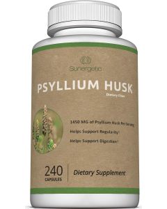 Sunergetic Psyllium Husk Dietary Fiber 240 Caps Digestion Support