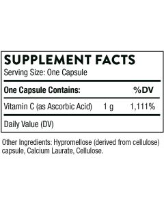 Thorne Ascorbic Acid Vitamin C Dietary Supplement 60 Caps - supplemynts.com