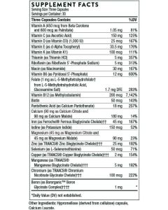 Thorne Basic Prenatal Pregnant Lactating Women Supplement 90 Caps