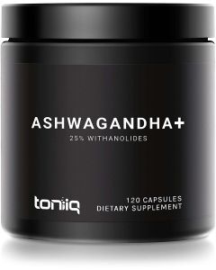 Toniiq Ashwagandha 25% Withanolides Supplement 120 Veggie Caps