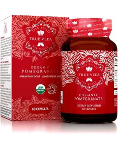 True Veda Organic Pomegranate Extract Supplement Vegan 60 Capsules