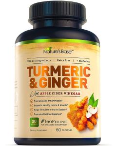 Turmeric Ginger Apple Cider Vinegar Gmo Free Supplement Nature's Base - supplemynts.com