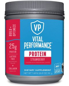 Vital Performance Protein Powder Strawberry Flavored 26.8 Oz - supplemynts.com