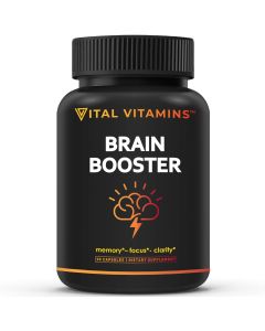 Vital Vitamins Brain Booster Supplement Memory Focus Clarity 30 Caps - supplemynts.com