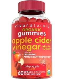 Viva Naturals Organic Apple Cider Vinegar 60 Gummy Digestion Support