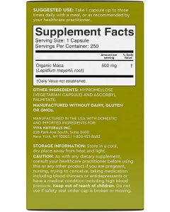 Viva Naturals Peruvian Maca Gelatinized Energy Support 250 Veggie Caps