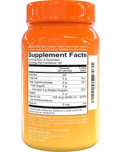 Viva Naturals Vitamin D3 5000 IU Immune Support Gluten Free 120 Gummy - supplemynts.com